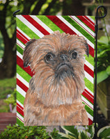 Brussels Griffon Candy Cane Christmas Flag Garden Size