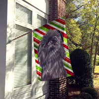 Brussels Griffon Candy Cane Christmas Flag Canvas House Size