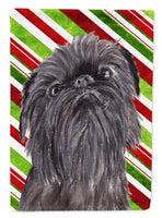 Brussels Griffon Candy Cane Christmas Flag Canvas House Size