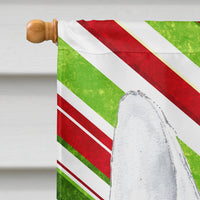 Bull Terrier Candy Cane Christmas Flag Canvas House Size