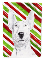 Bull Terrier Candy Cane Christmas Flag Canvas House Size