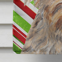 Goldendoodle Candy Cane Christmas Flag Canvas House Size