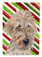 Goldendoodle Candy Cane Christmas Flag Canvas House Size