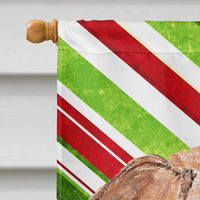 English Foxhound Candy Cane Christmas Flag Canvas House Size