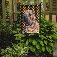 Shar Pei Candy Corn Halloween Flag Garden Size SC9647GF