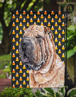 Shar Pei Candy Corn Halloween Flag Garden Size SC9647GF