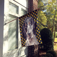 Blue Tick Coonhound Candy Corn Halloween Flag Canvas House Size SC9649CHF