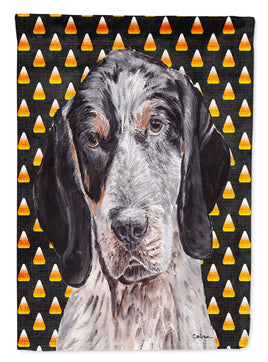 Blue Tick Coonhound Candy Corn Halloween Flag Canvas House Size SC9649CHF