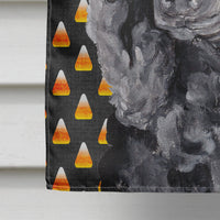 Black Standard Poodle Candy Corn Halloween Flag Canvas House Size SC9650CHF