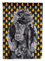 Black Standard Poodle Candy Corn Halloween Flag Canvas House Size SC9650CHF