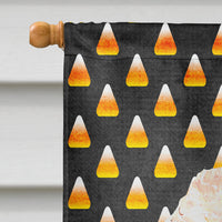 Red Miniature Poodle Candy Corn Halloween Flag Canvas House Size SC9651CHF