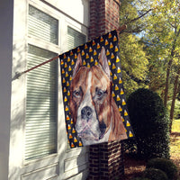 Staffordshire Bull Terrier Staffie Candy Corn Halloween Flag Canvas House Size SC9656CHF