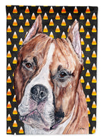 Staffordshire Bull Terrier Staffie Candy Corn Halloween Flag Canvas House Size SC9656CHF