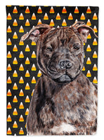 Staffordshire Bull Terrier Staffie Candy Corn Halloween Flag Canvas House Size SC9657CHF