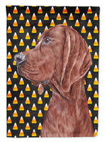 Redbone Coonhound Candy Corn Halloween Flag Canvas House Size SC9659CHF