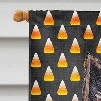 Norwich Terrier Candy Corn Halloween Flag Canvas House Size SC9662CHF