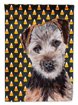 Norfolk Terrier Puppy Candy Corn Halloween Flag Canvas House Size SC9663CHF