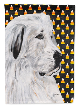 Great Pyrenees Candy Corn Halloween Flag Canvas House Size SC9666CHF