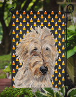 Golden Doodle 2 Candy Corn Halloween Flag Garden Size SC9667GF