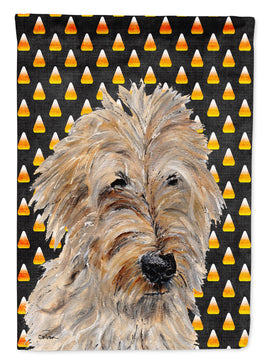 Golden Doodle 2 Candy Corn Halloween Flag Garden Size SC9667GF