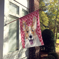 Cardigan Corgi Hearts and Love Flag Canvas House Size SC9696CHF