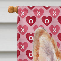 Cardigan Corgi Hearts and Love Flag Canvas House Size SC9696CHF