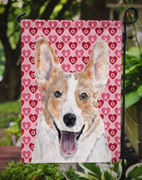 Cardigan Corgi Hearts and Love Flag Garden Size SC9696GF