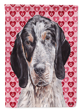 Blue Tick Coonhound Hearts and Love Flag Garden Size SC9697GF