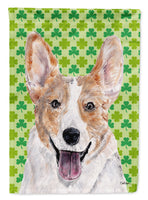 Cardigan Corgi Lucky Shamrock St. Patrick's Day Flag Canvas House Size SC9720CHF