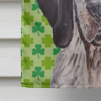 Blue Tick Coonhound Lucky Shamrock St. Patrick's Day Flag Canvas House Size SC9721CHF