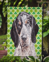 Blue Tick Coonhound Lucky Shamrock St. Patrick's Day Flag Garden Size