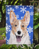 Cardigan Corgi Winter Snowflakes Flag Garden Size SC9768GF