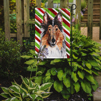 Collie Candy Cane Christmas Flag Garden Size SC9790GF