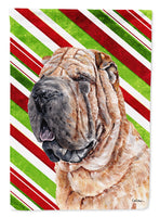 Shar Pei Candy Cane Christmas Flag Canvas House Size SC9791CHF