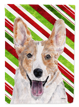 Cardigan Corgi Candy Cane Christmas Flag Canvas House Size SC9792CHF