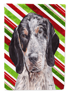 Blue Tick Coonhound Candy Cane Christmas Flag Garden Size SC9793GF