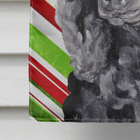 Black Standard Poodle Candy Cane Christmas Flag Canvas House Size SC9794CHF