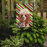 Red Miniature Poodle Candy Cane Christmas Flag Garden Size SC9795GF