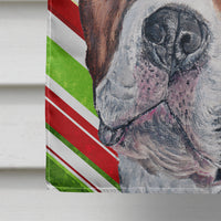 Staffordshire Bull Terrier Staffie Candy Cane Christmas Flag Canvas House Size SC9800CHF