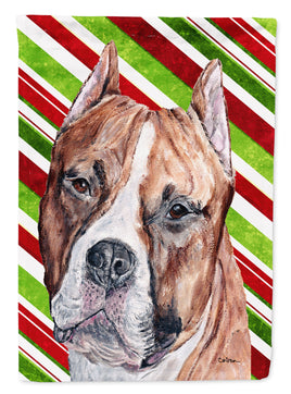 Staffordshire Bull Terrier Staffie Candy Cane Christmas Flag Garden Size SC9800GF