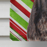 Staffordshire Bull Terrier Staffie Candy Cane Christmas Flag Canvas House Size SC9801CHF