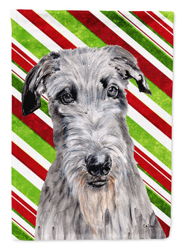 Scottish Deerhound Candy Cane Christmas Flag Canvas House Size SC9802CHF