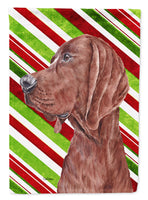 Redbone Coonhound Candy Cane Christmas Flag Canvas House Size SC9803CHF