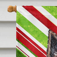 Norwich Terrier Candy Cane Christmas Flag Canvas House Size SC9806CHF