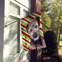 Norfolk Terrier Puppy Candy Cane Christmas Flag Canvas House Size SC9807CHF