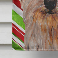 Norfolk Terrier Candy Cane Christmas Flag Canvas House Size SC9808CHF