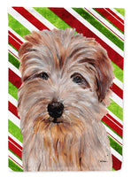 Norfolk Terrier Candy Cane Christmas Flag Canvas House Size SC9808CHF