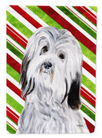 Havanese Candy Cane Christmas Flag Canvas House Size SC9809CHF