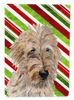 Golden Doodle 2 Candy Cane Christmas Flag Canvas House Size SC9811CHF