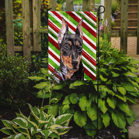 German Pinscher Candy Cane Christmas Flag Garden Size